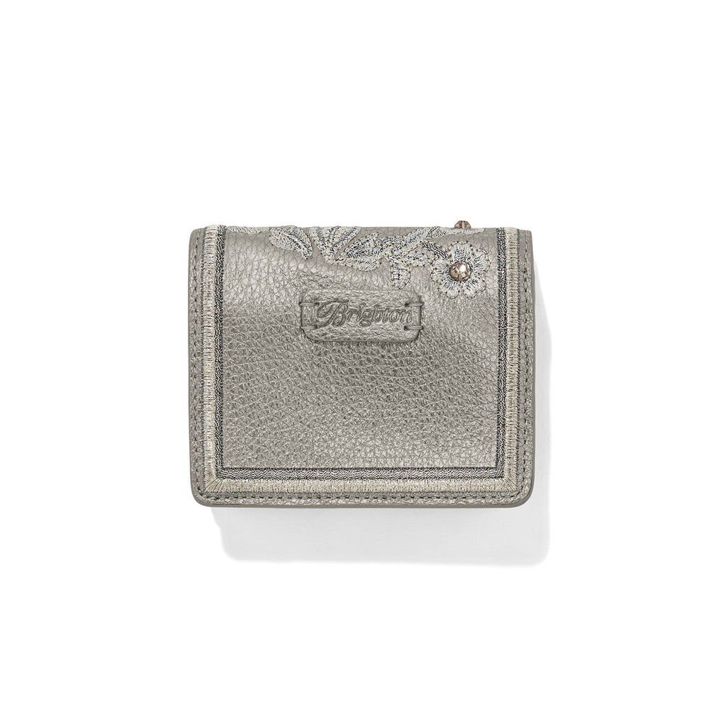 Brighton Everbloom Shimmer Small Wallet - Titanium — view 4