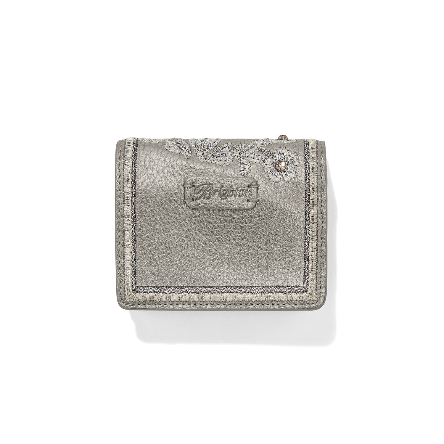 Brighton Everbloom Shimmer Small Wallet - Titanium — view 4