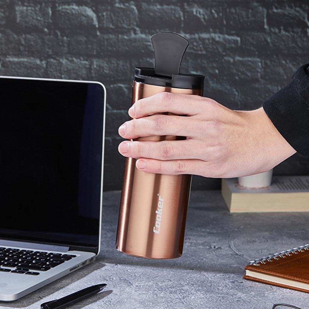 Cooker Stainless Steel Thermos 400ml - Keep Drinks Hot & Cold On-the-Go, Leak-Proof Travel Mug