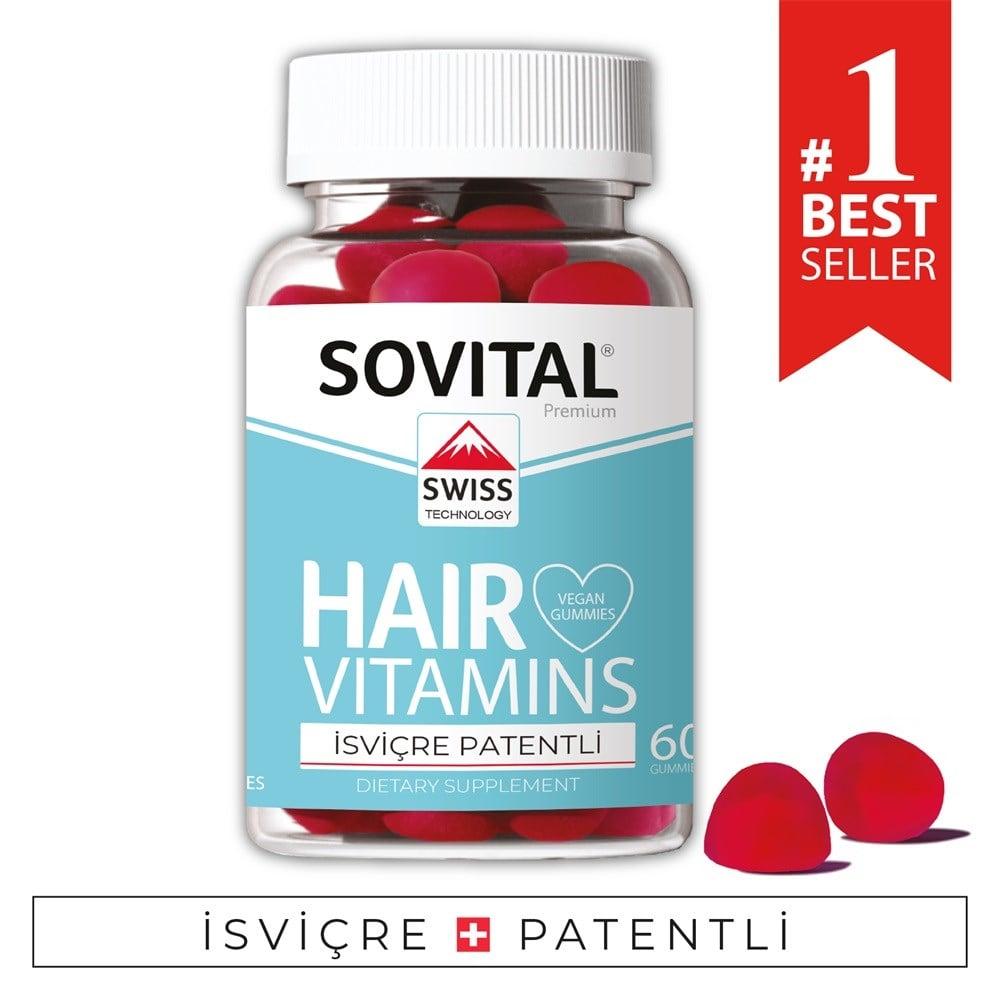 Sovital Hair Vitamins - Vegan Gummies | 60 Count