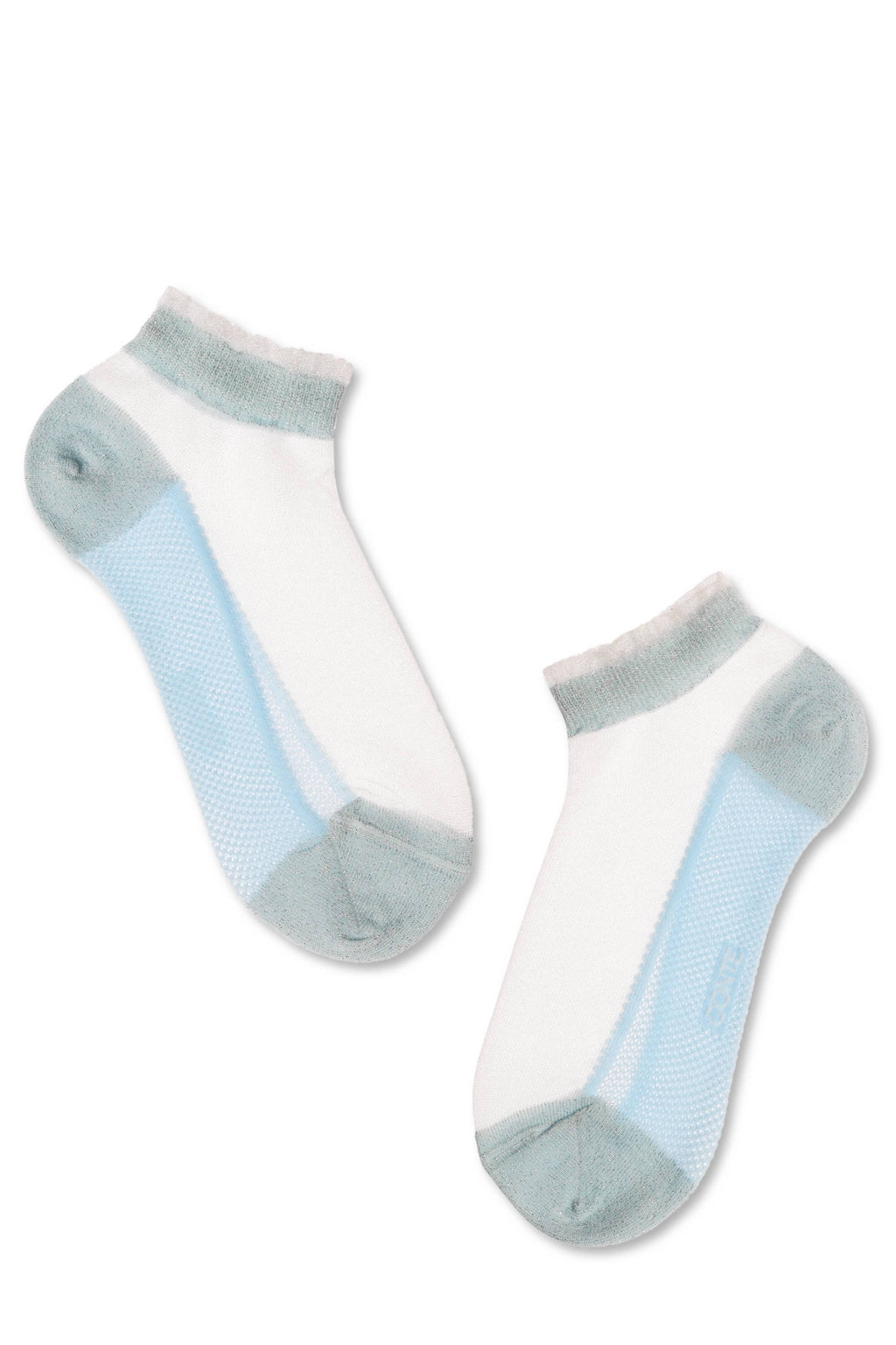TheRanok.com Ankle Socks Conte Active - 229 Transparent with Lurex — detail close-up