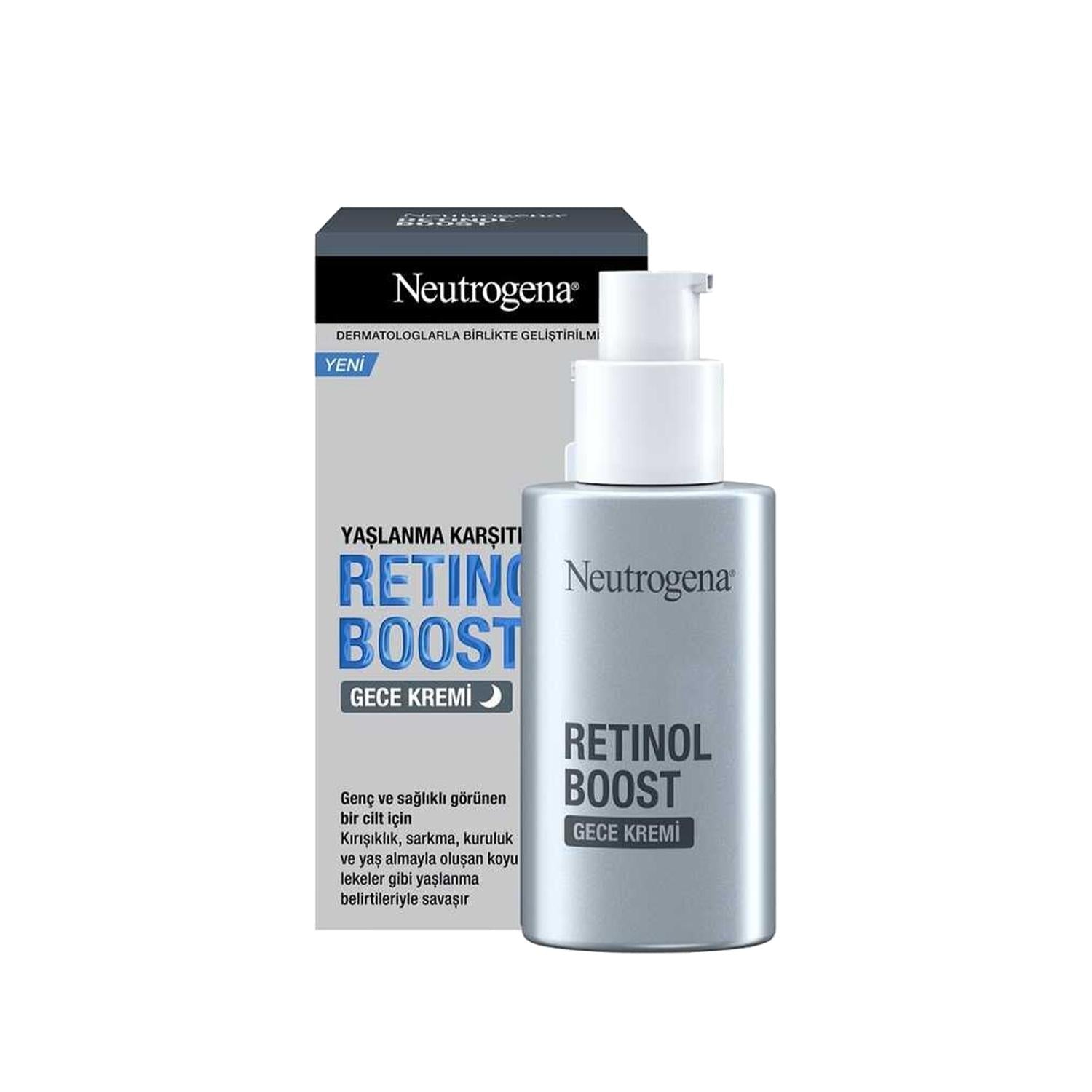 Neutrogena Neutrogena Retinol Boost Anti-Aging Night Cream - Stimulates Collagen, Reduces Fine Lines & Wrinkles, 1.69 fl oz