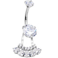 BodyCandy Clear Gem Swagger Sweep Dangle Belly Ring — main product shot