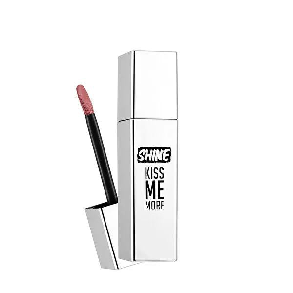 Flormar Shine Kiss Me More Liquid Lipstick - Long Lasting Glossy Finish, 005 Bare Beauty
