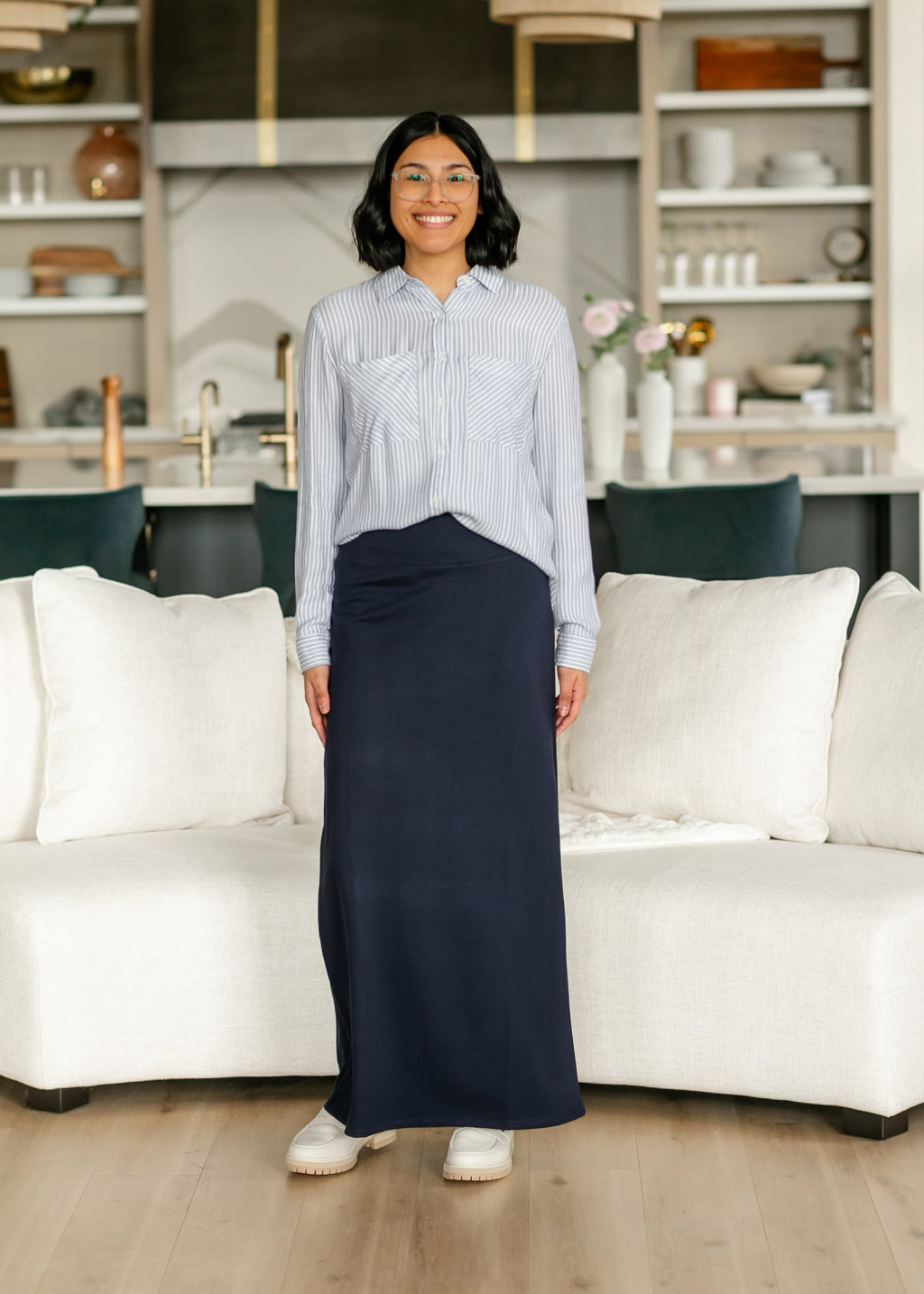 Inherit Co. Quinn Knit Maxi Skirt — flat-lay composition