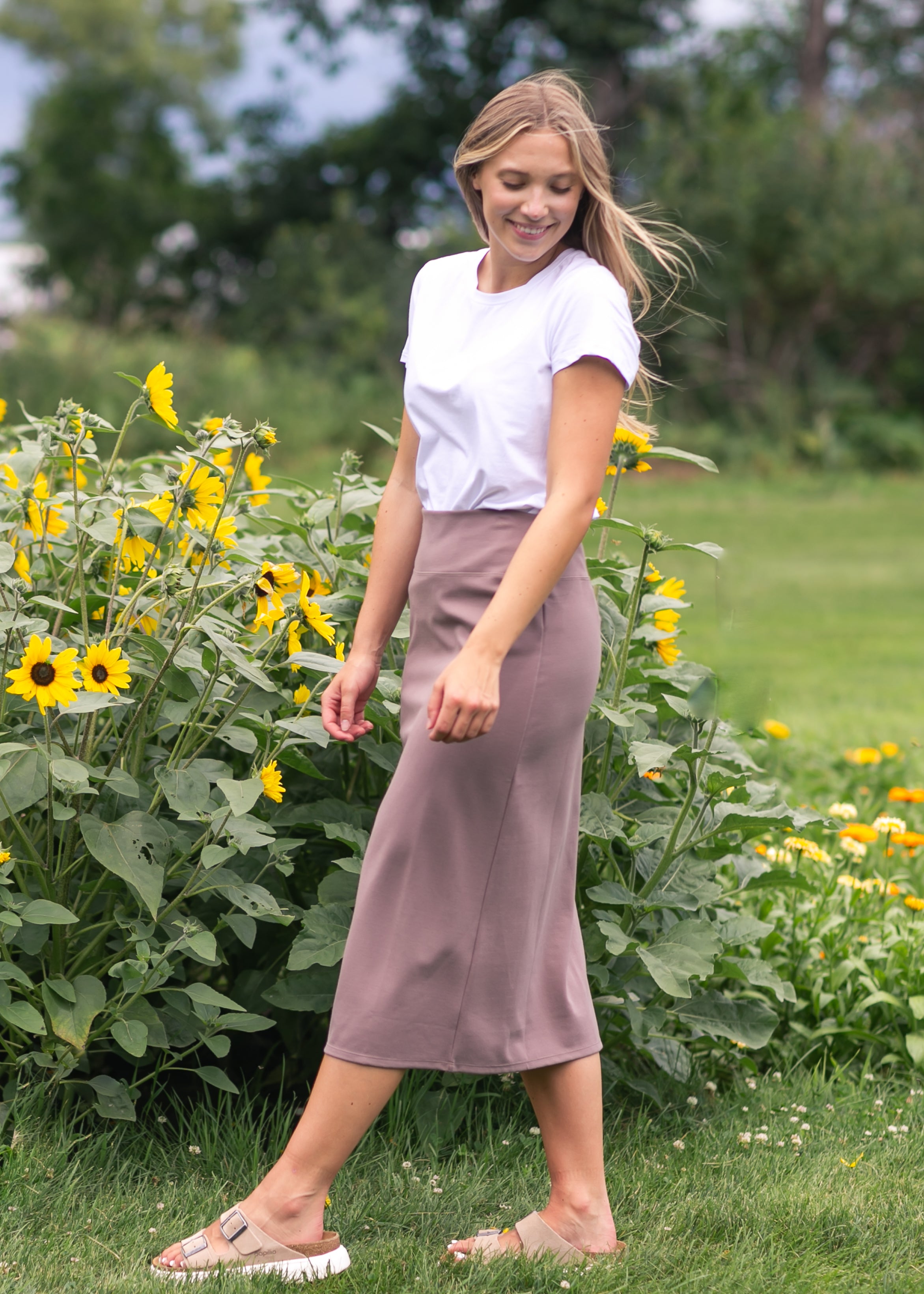Inherit Co. Quinn Midi Skirt 31 Inch — flat-lay composition