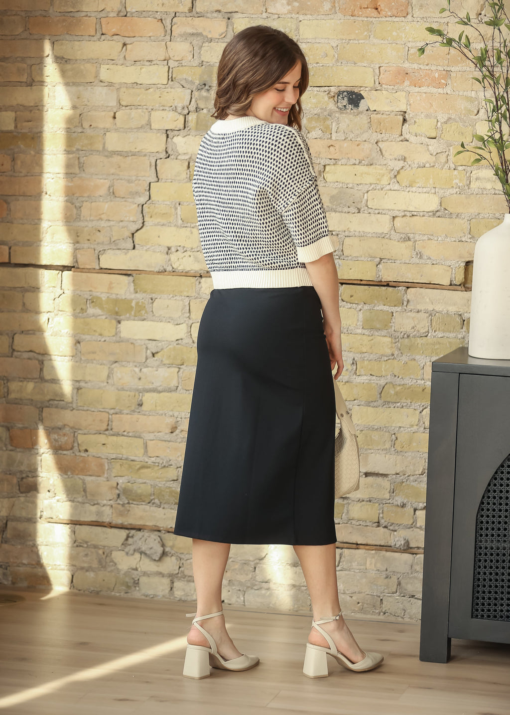 Inherit Co. Quinn Midi Skirt 31 Inch — in-use photo