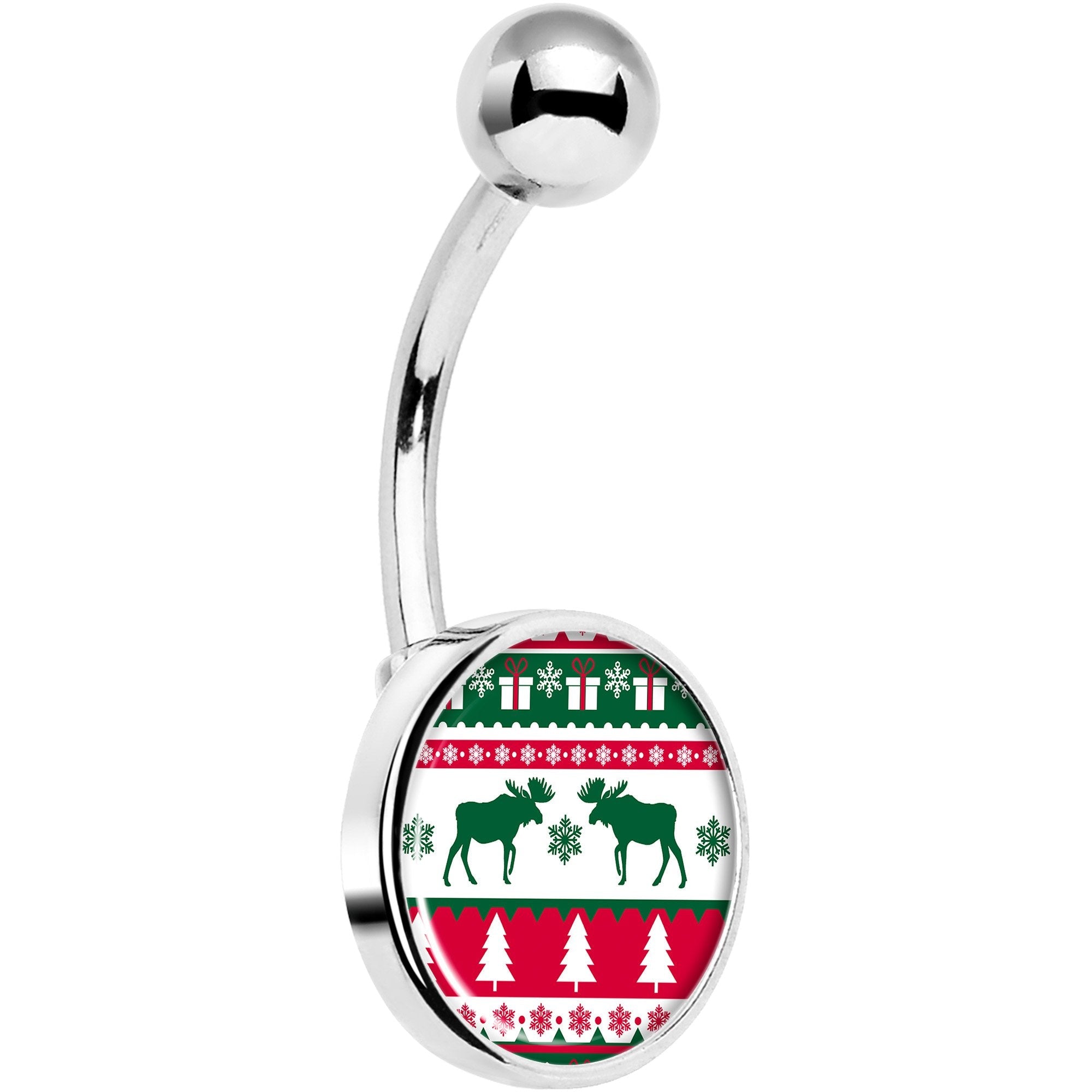 BodyCandy Ugly Christmas Sweater Belly Ring — main product shot