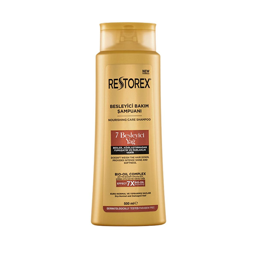 Restorex Nourishing Shampoo with 7 Oils - Moisturizing Shampoo for Dry, Damaged Hair - 500ml