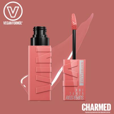 Maybelline New York Super Stay Vinyl Ink Liquid Lipstick - 100 Charmed, Long-Lasting, Non-Sticky Formula