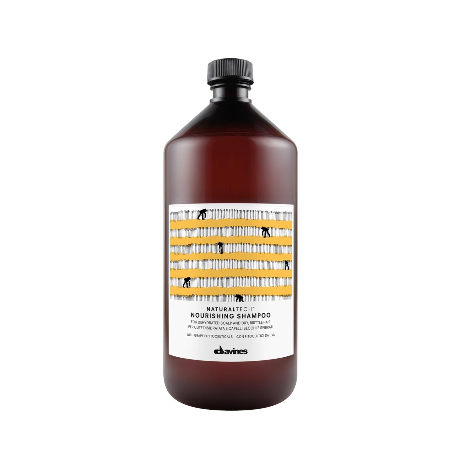 Davines Sulfate-Free Shampoo for Dry, Damaged Hair - Nourishing, Gentle, 1000ml
