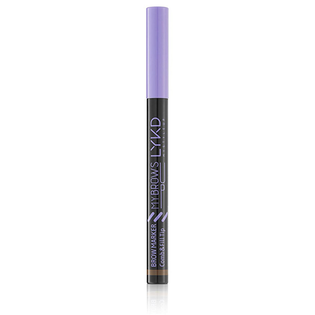 LYKD Eyebrow Pencil - Comb & Fill for Fuller Brows, Precise Felt-Tip Applicator, Natural Look