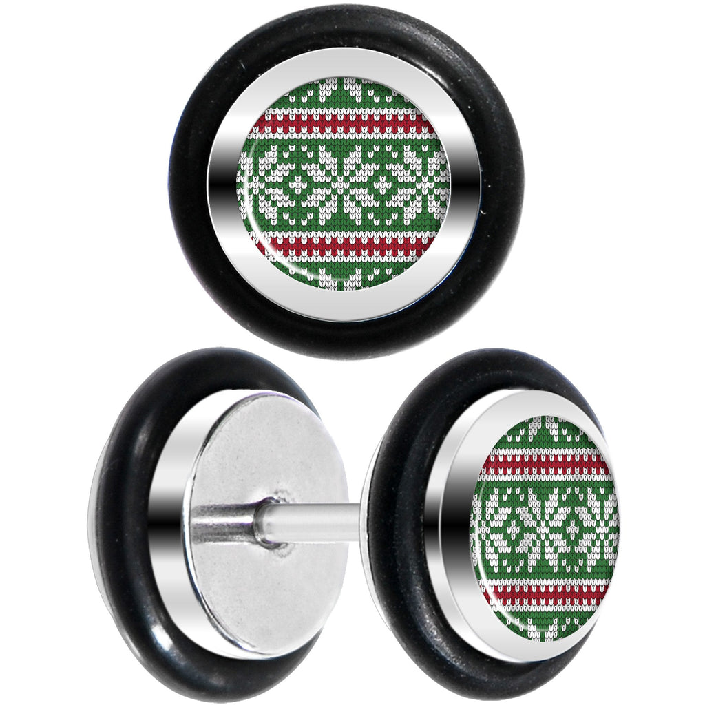BodyCandy Green Red Christmas Sweater Cheater Plug Set — main product shot