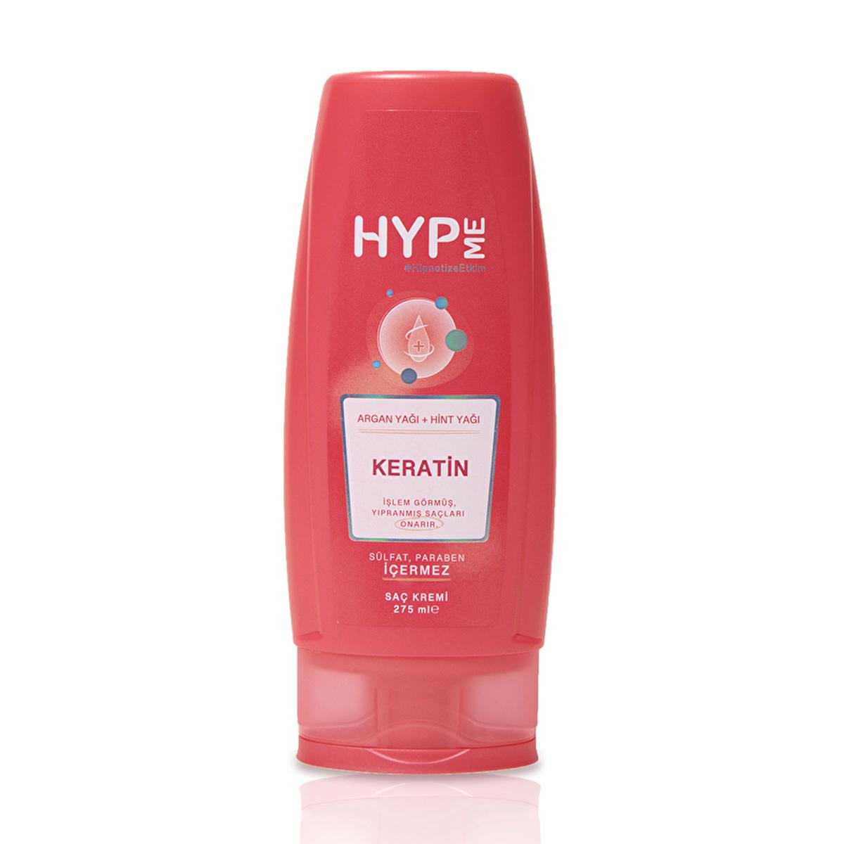 Hyp Me Repairing Sulfate-Free Hair Conditioner - Keratin, Argan & Castor Oil - Deep Hydration, Breakage Prevention, Silky Softness