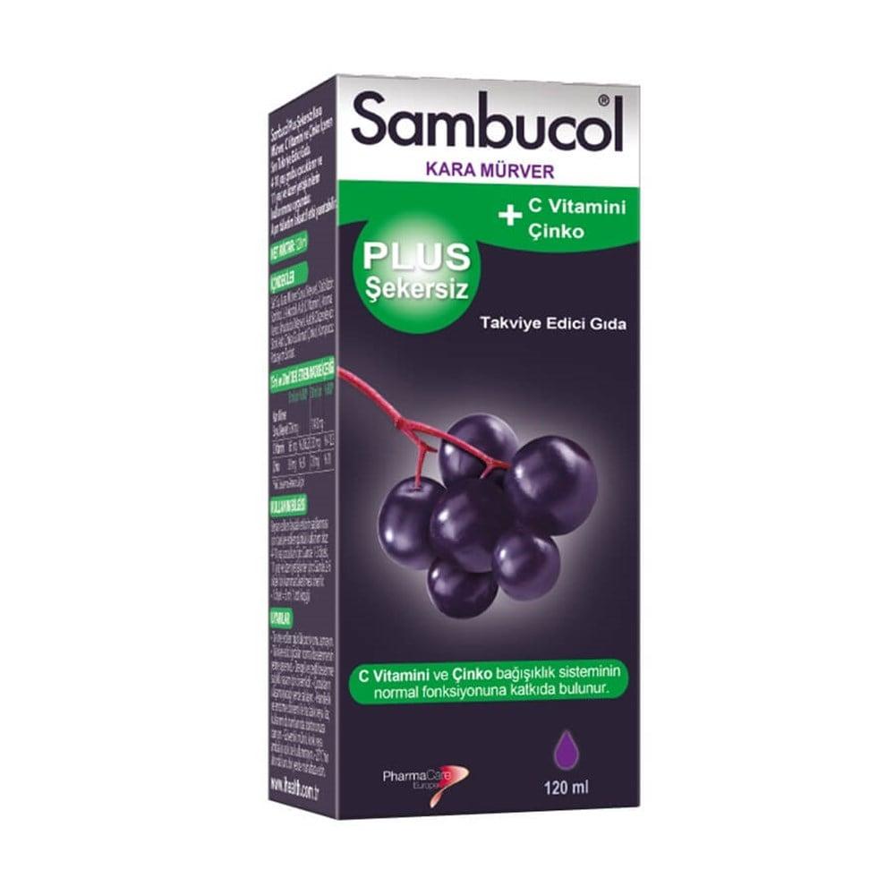 Sambucol Plus Sugar-Free Black Elderberry Syrup - Immune System Support for Kids & Adults