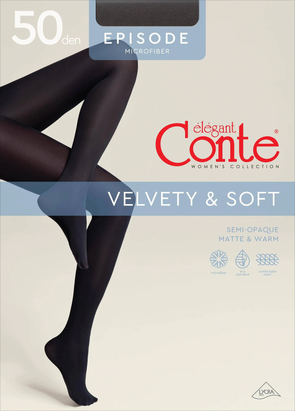 TheRanok.com Tights Conte Episode 50 Den - Microfibra Matte Opaque — product on model