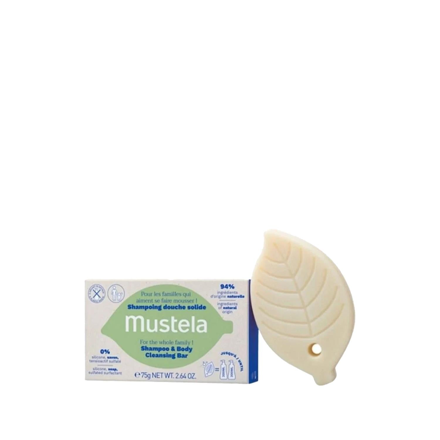 Mustela Shampoo & Body Cleanser Bar - Gentle Family Formula | 75g