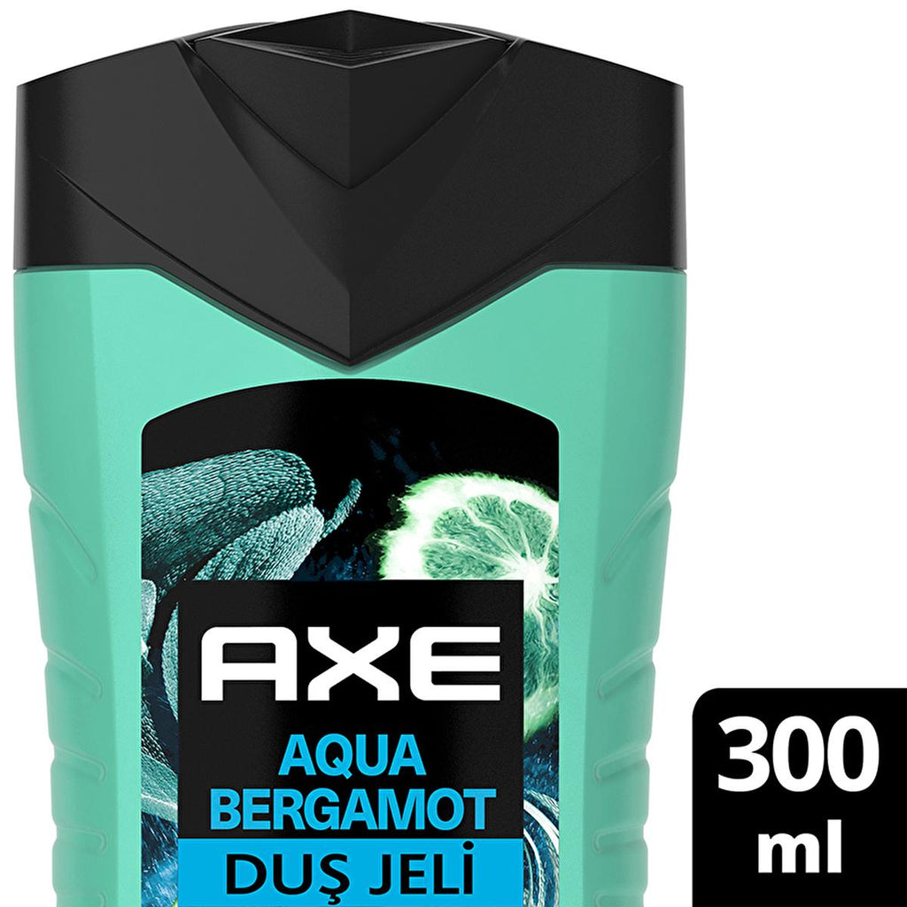 Axe Premium Collection Aqua Bergamot 3 in 1 Shower Gel - Refreshing Body, Hair & Face Cleanser for Men | 300 ml