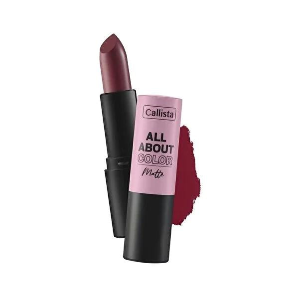 Callista Matte Lipstick - Moisturizing Bordo Lip Color with Macadamia Oil & Vitamin E by Beauty Care Bag