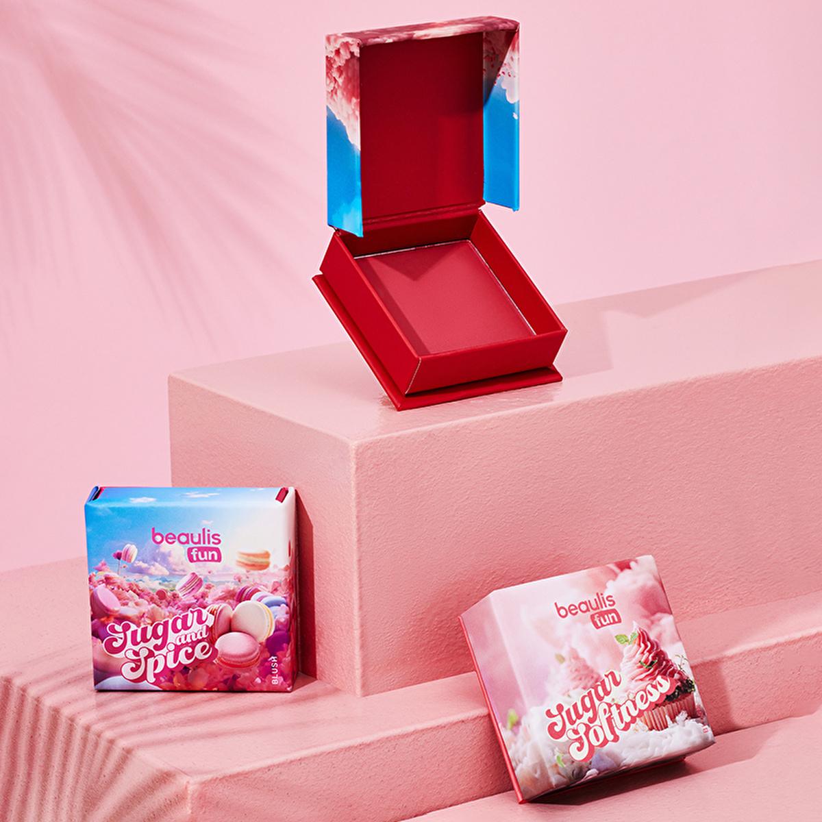 Beaulis Fun Fluffy Sugar Powder Blush 652 Berry Bliss - Natural-Looking Long-Lasting Blush for Various Skin Tones