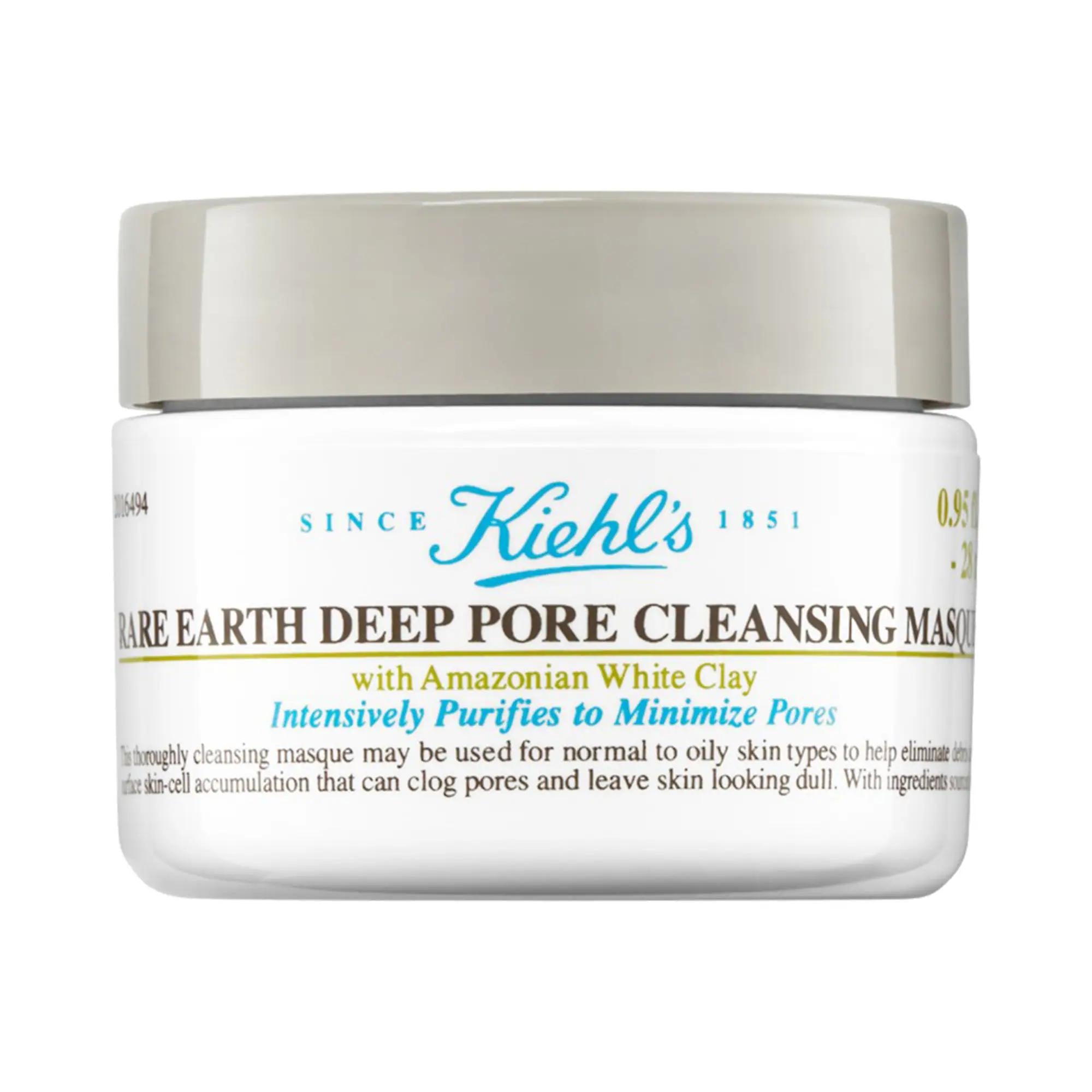 Kiehl's Mini Rare Earth Clay Face Mask: Deep Pore Cleansing, Blackhead Removal & Oil Control - Minimize Pores & Detoxify Skin