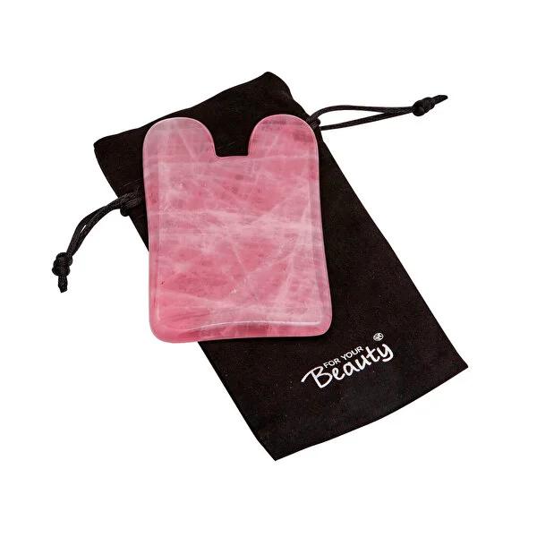 For Your Beauty: Rose Quartz Gua Sha Massage Stone - Natural Anti-Wrinkle & Reduce Puffiness | Skin Radiance & Facial Sculpting