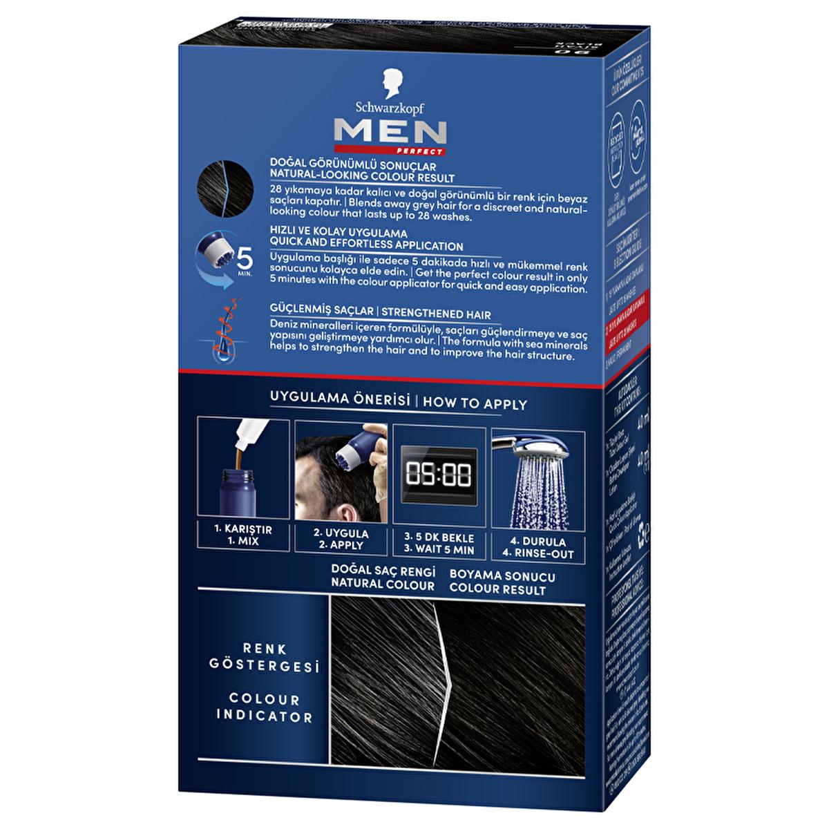 Men Perfect Hair Dye - Quick & Easy Application for Natural Look - Men's Hair Color, Gray Coverage