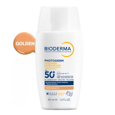 Bioderma Photoderm XDefense SPF50+ Golden Tinted Sunscreen: Broad Spectrum Protection, Antioxidant, Evens Skin Tone, Makeup Base