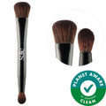 Double-Ended Sculpting Brush: Vegan & Cruelty-Free Makeup Brush for Contouring, Highlighting & Concealing - Achieve Precise & Flawless Application