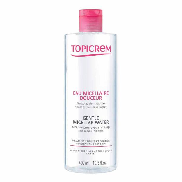Topicrem Gentle Micellar Water for Face and Eyes - 400ml, Paraben-Free Makeup Remover for Sensitive Skin