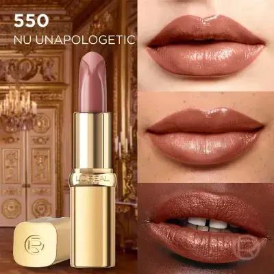 L'OrŽal Paris Color Riche Nude Intense NU Unapologetic Lipstick - Intense Nude Color, Moisturizing & Long-Lasting