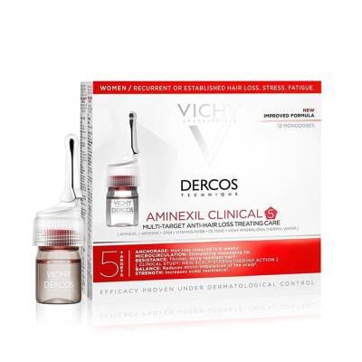 Vichy Dercos Aminexil Clinical-5: Proven Hair Loss Treatment for Women, Strengthens & Stimulates Growth