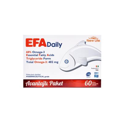 New Life Omega-3 Dietary Supplement - 60 Fish Gelatin Capsules, Gluten-Free, IFOS Certified for Heart Health Support