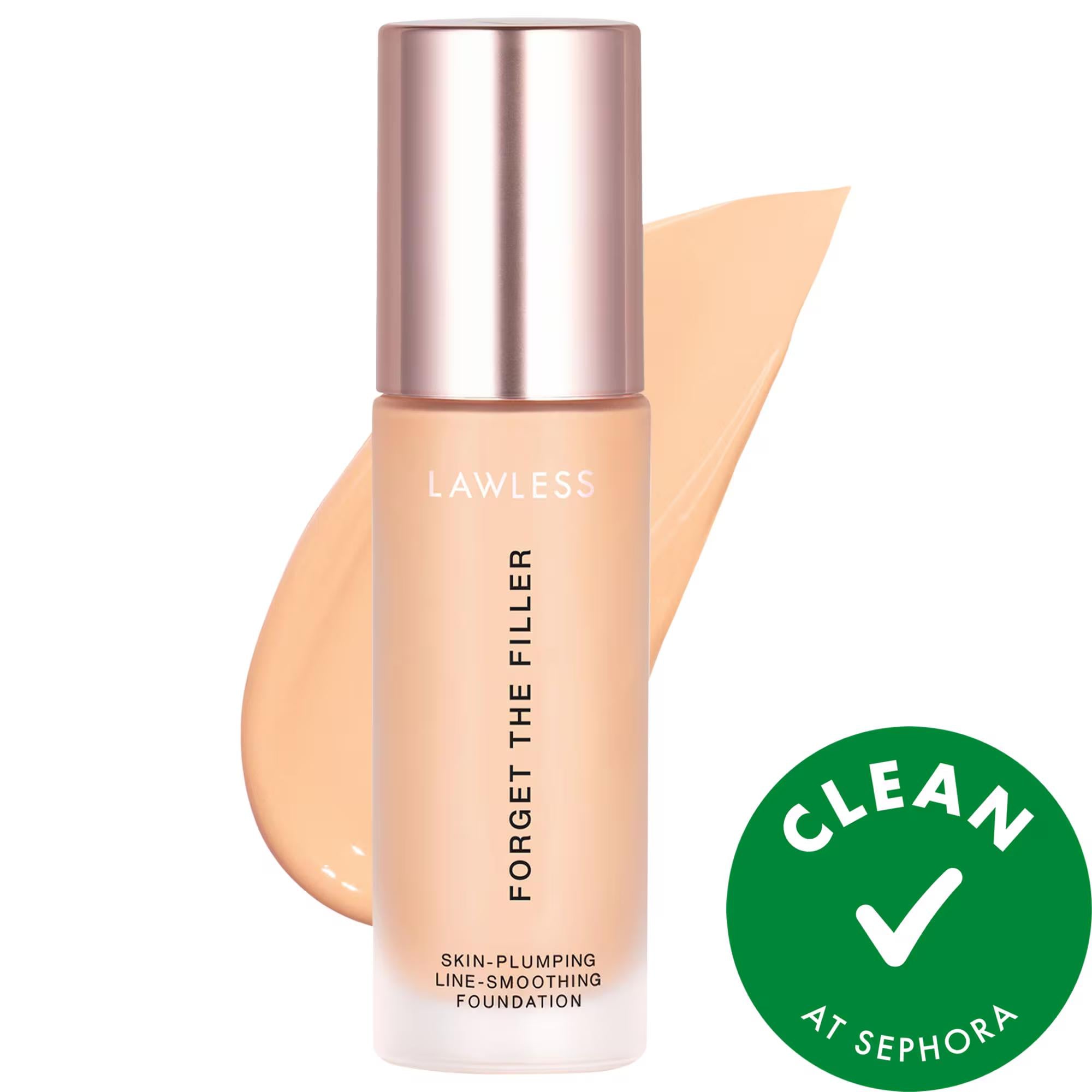 Forget The Filler: Skin-Plumping Line-Smoothing Full Coverage Foundation | Vegan, Gluten-Free, Natural Finish & Anti-Aging Benefits