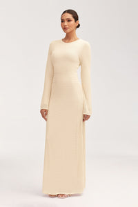 Rachel Crochet Maxi Dress - Off White Clothing Veiled 