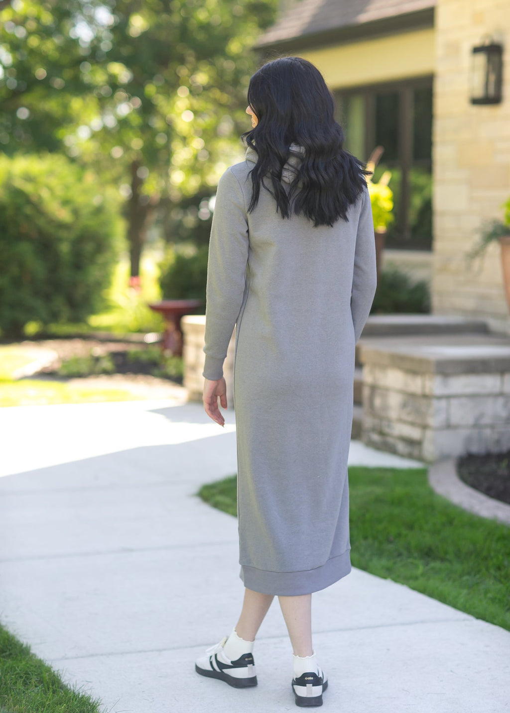 Inherit Co. Rae Hoodie Sweatshirt Dress - FINAL SALE — product on model