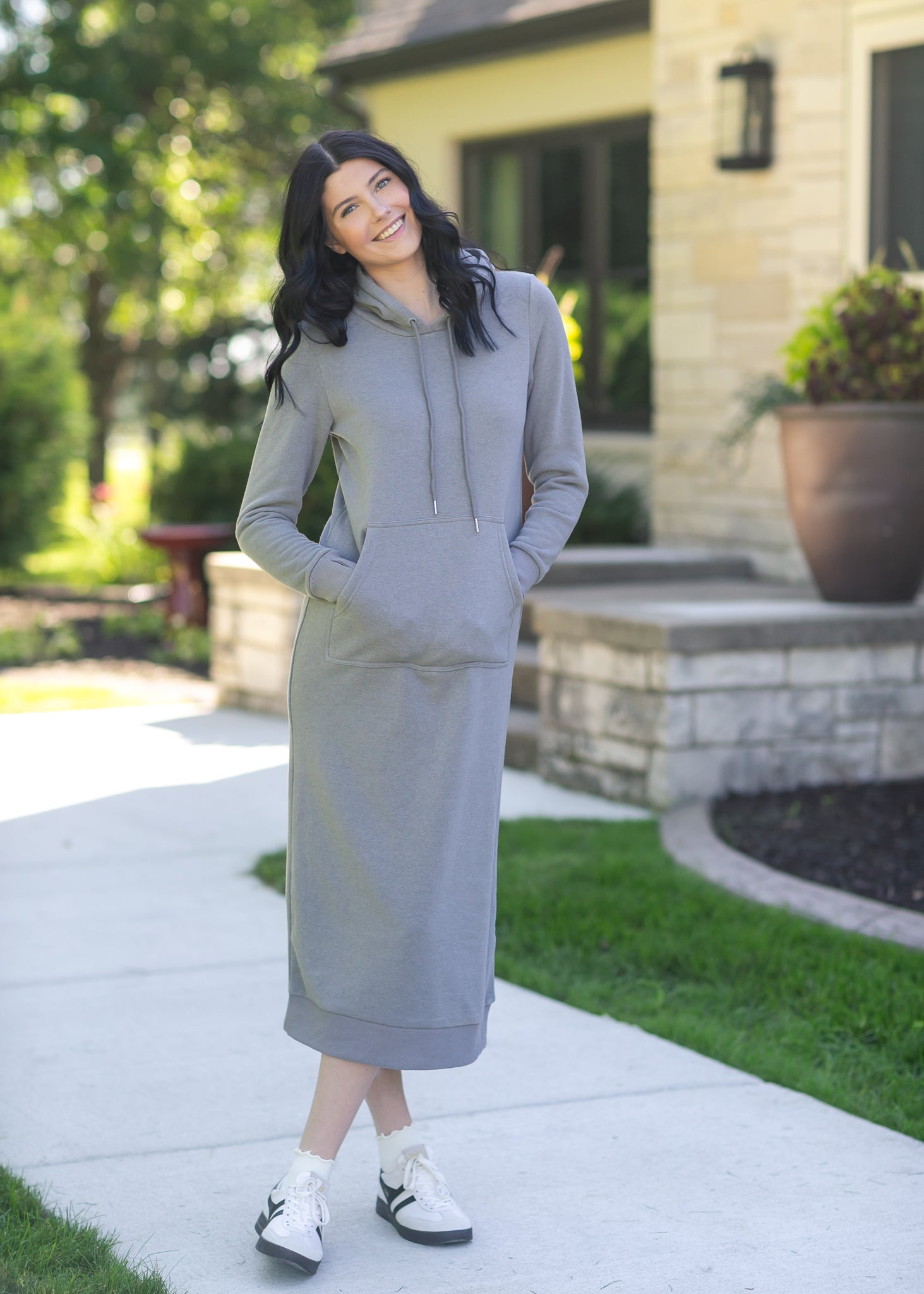 Inherit Co. Rae Hoodie Sweatshirt Dress - FINAL SALE — comparison shot