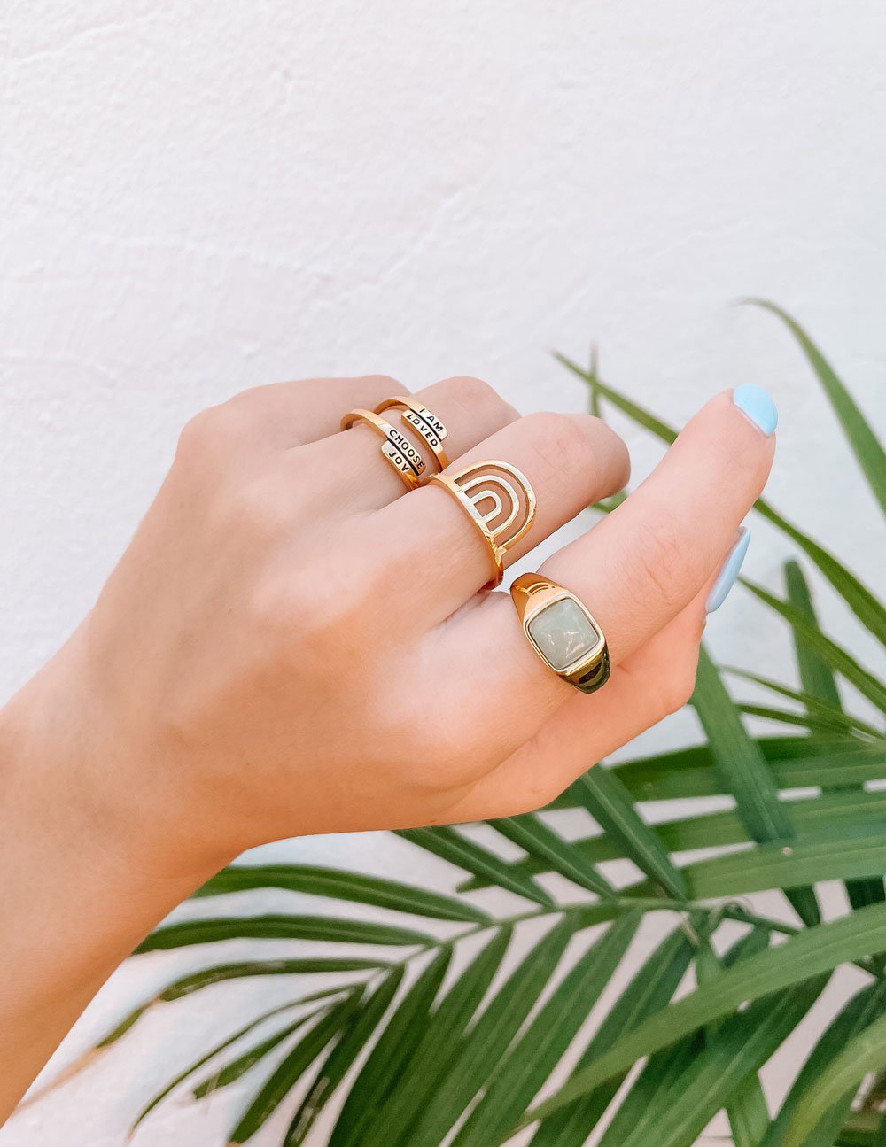 Elevated Faith Rainbow Arch Ring — detail close-up