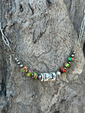 Wild Junkie Sterling Silver Rainbow Thunderbird Paperclip Necklace — main product shot