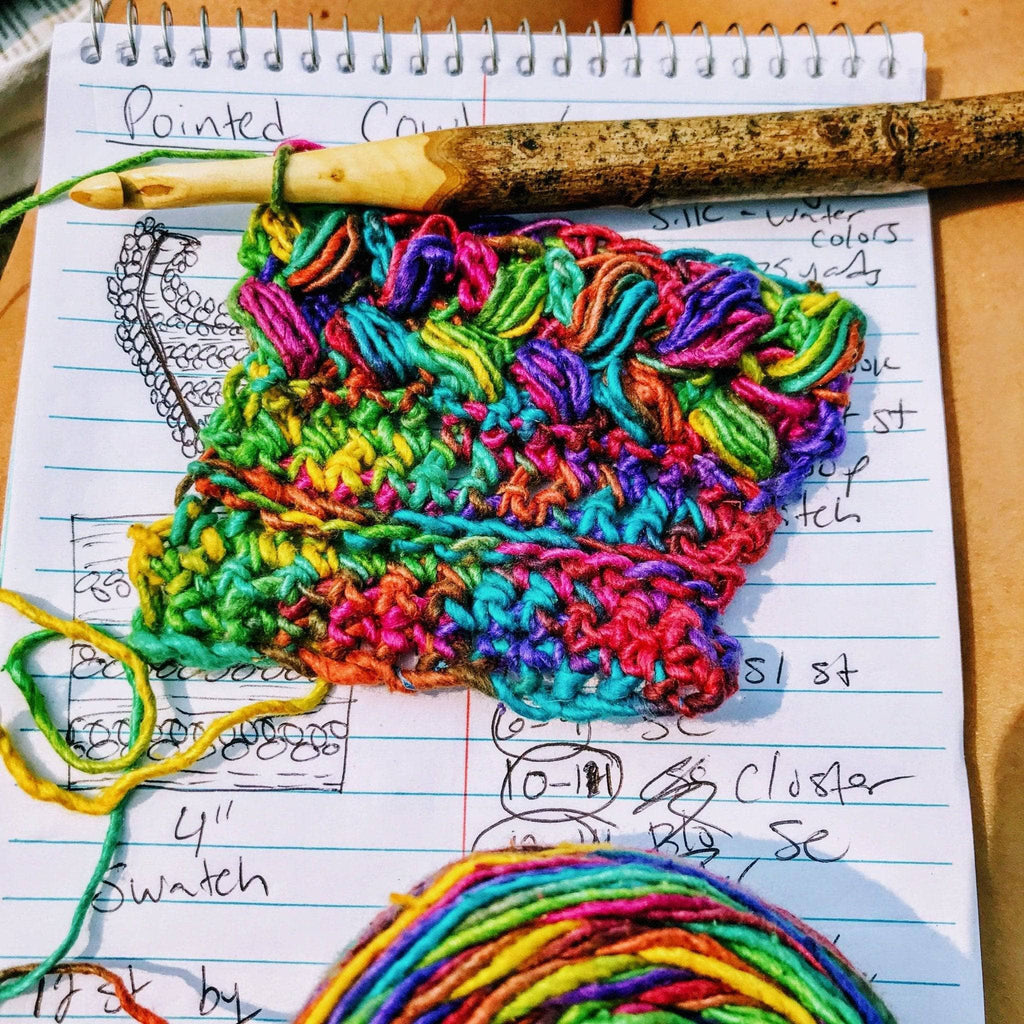Darn Good Yarn Darn Good Yarn Rainbow Meadows Cowl Crochet Kit — kits category context