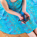 Princess Awesome & Boy Wonder "Summer School" Rainbows of Fish Sleeveless Play Dress with Pockets — main product shot