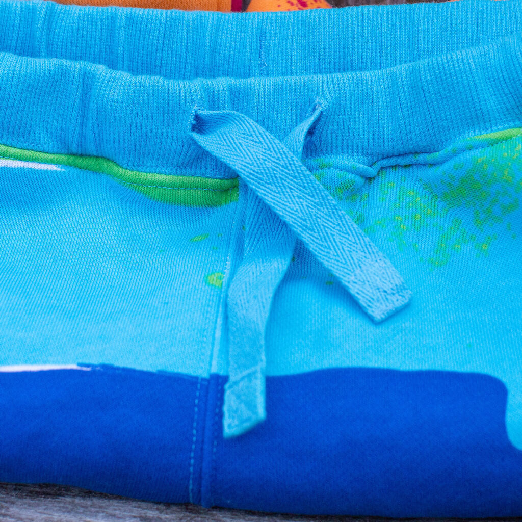 Princess Awesome & Boy Wonder Adult "Paint the Town" Rainbow Fuzzy Fleece Joggers with Pockets — detail shot 7