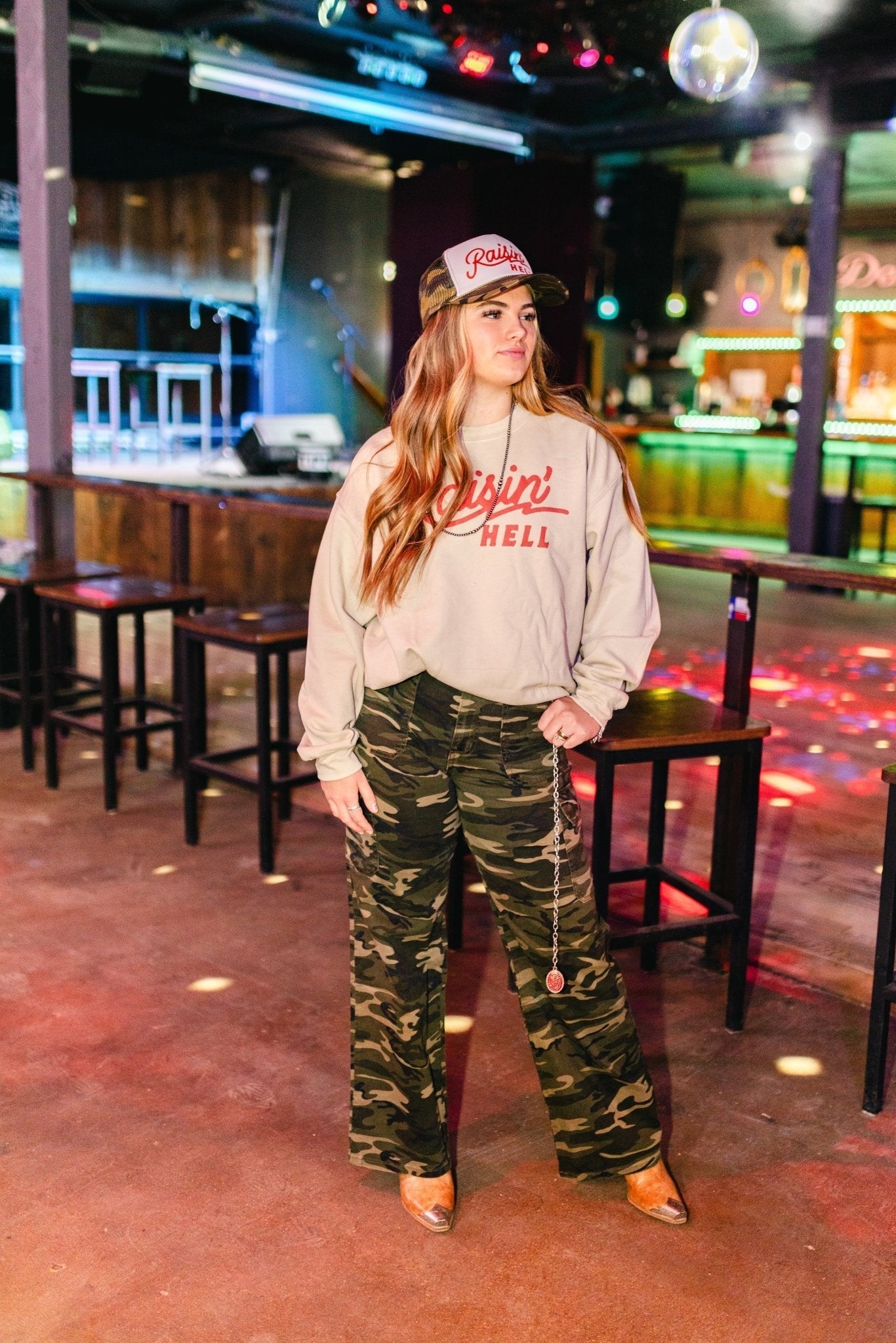 Wild Junkie Raisin' Hell Graphic Sweatshirt — side view