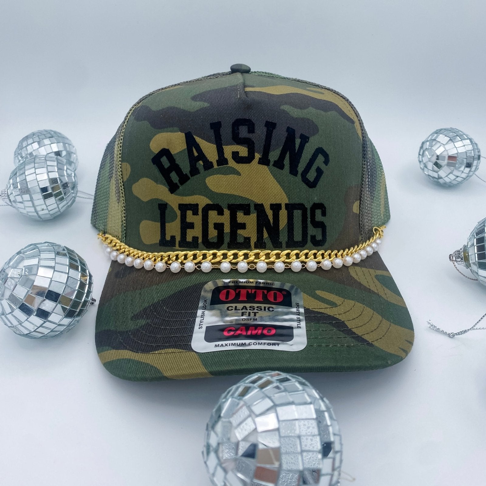 Coco & Rho Raising Legends Camo- Trucker Hat — main product shot