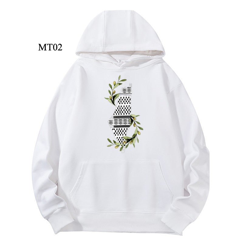 Mariam's Collection Ramadan Keffiyeh Customizable Hoodie t-shirt for Adults – High-Quality, Hooded… — detail shot 9