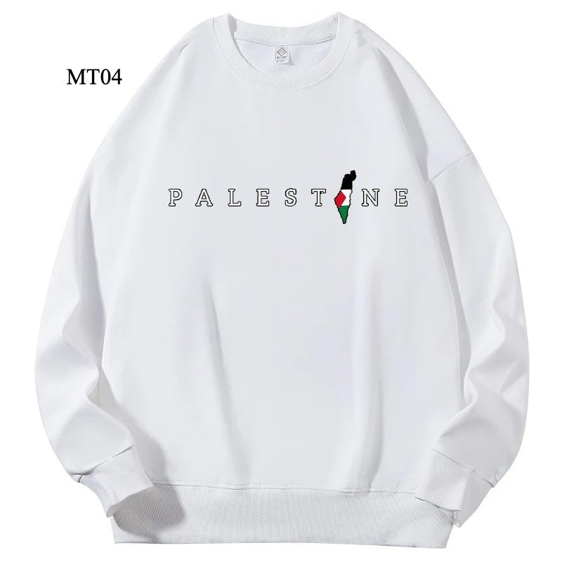 Mariam's Collection Ramadan Keffiyeh Customizable Sweatshirt for Adults – High-Quality, No-Hood… — construction detail