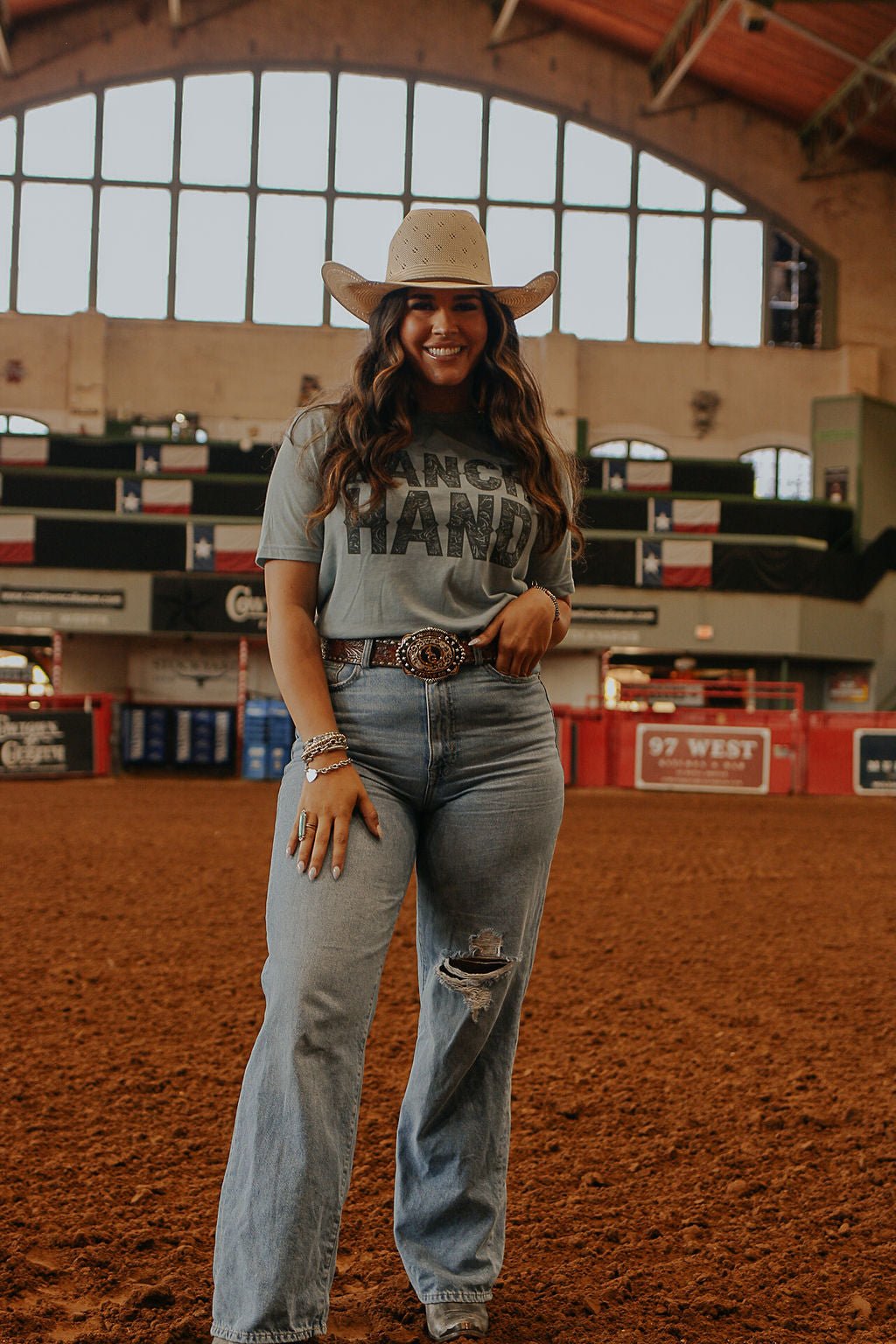 Wild Junkie Ranch Hand Graphic Tee — side view