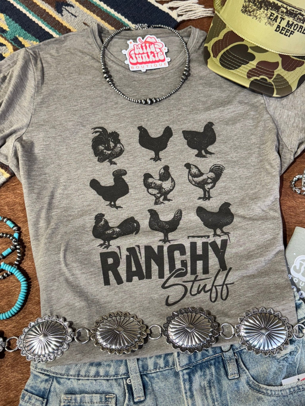 Wild Junkie Ranchy Stuff Graphic Tee — in-use photo