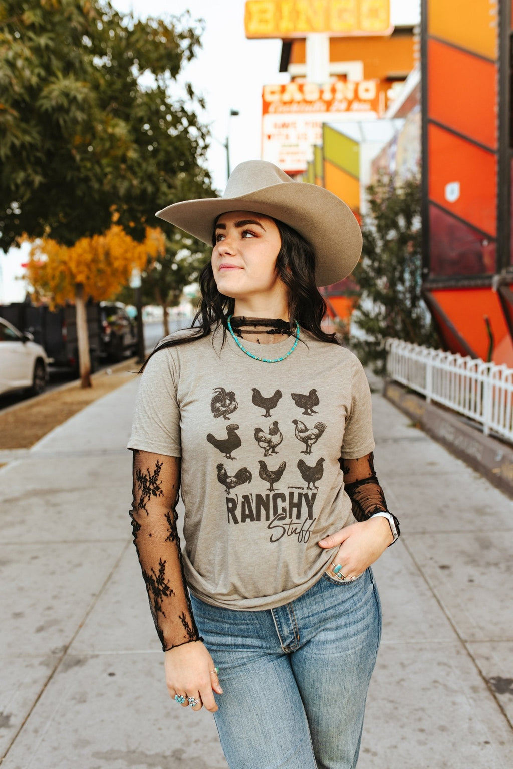 Wild Junkie Ranchy Stuff Graphic Tee — detail close-up