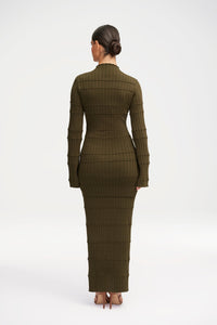 Rania Ribbed Knit Split Hem Top - Sage Clothing Veiled 
